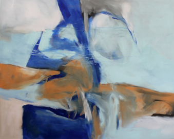 Anschmiegen/ 160x200 cm / Acryl und Pigmente