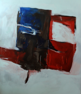 Zueinanderstehen / 200x160 cm / Acryl und Pigmente