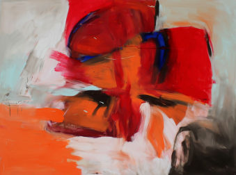 Die neue Morgendämmerung erblüht, wenn wir sie befreien / 150x200 cm / Acryl und Pigmente / zur Antrittsrede von Joe Biden 20.1. 21 von Amanda Gormann