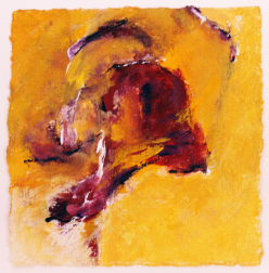 15x15 cm / Acryl auf Büttenpapier / 8/9