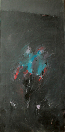 Tanz der Liebenden in der Nacht / 100x50 cm / Acryl
