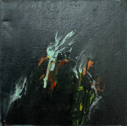 Gesprächsfetzen / 30x30 cm / Acryl