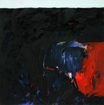 nächtliche Gespräche 1 / 120x120 cm / Acryl