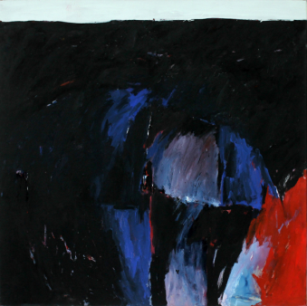 Nächtlicher Disput / 120x120 cm / Acryl