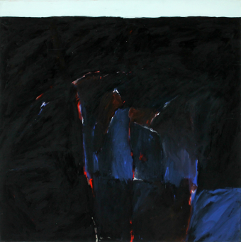 nächtliche Gespräche 2 / 120x120 cm / Acryl