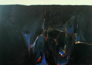nächtliche Gespräche 3 / 100x140 cm / Acryl